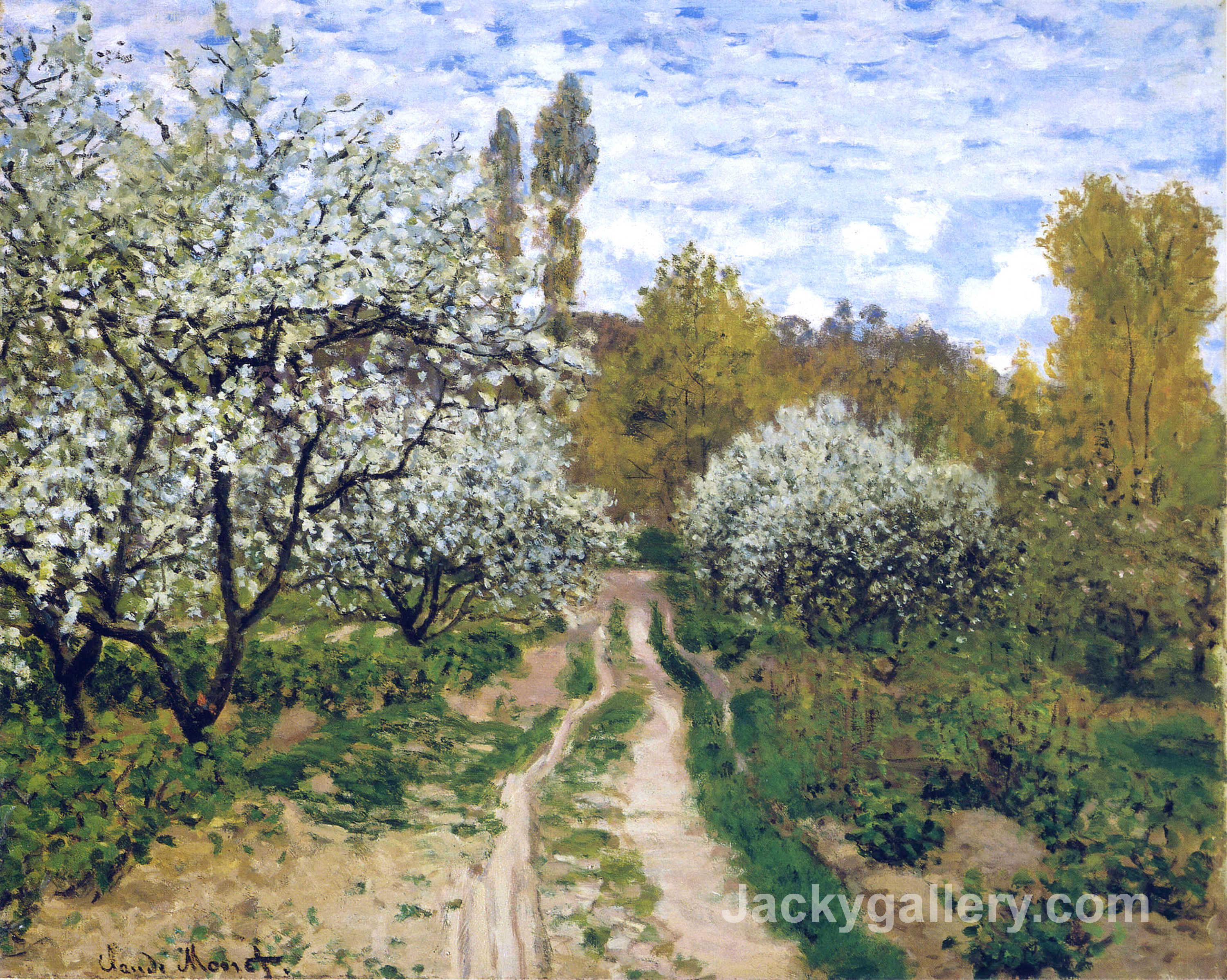 Trees in Bloom by Claude Monet paintings reproduction